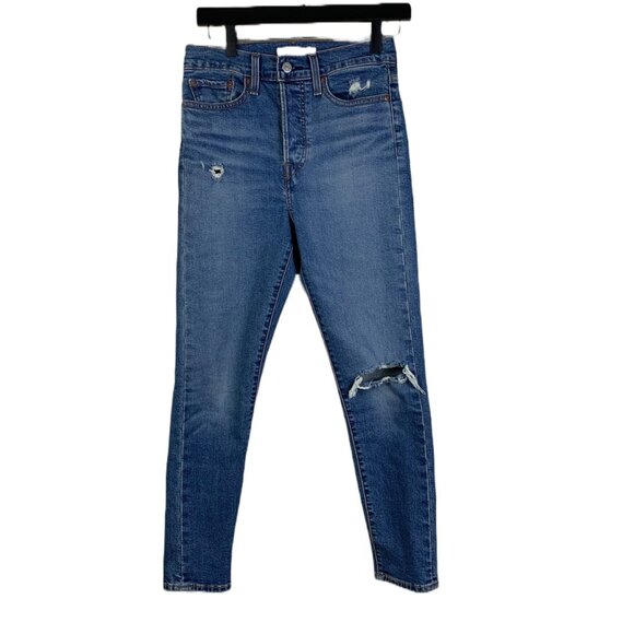 Levi’s Denim - Levi’s Wedgie Medium Wash Hi-Rise Distressed Skinny Jeans - Size 27
